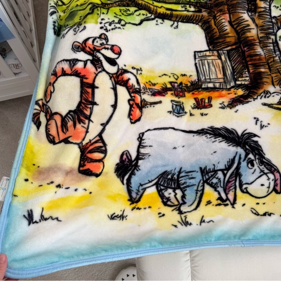 Disney Winnie The Pooh Bear & Friends Throw Blanket - Picture 3 of 8